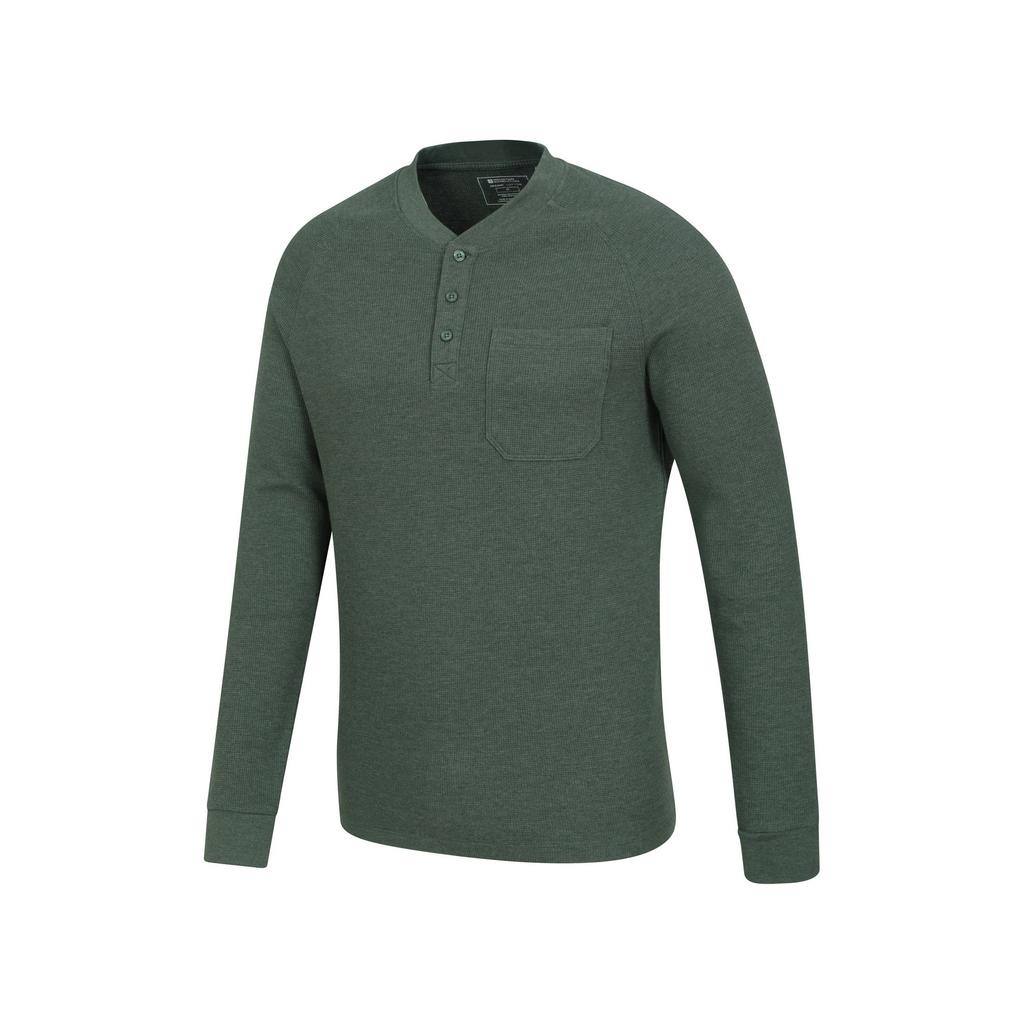 Mountain Warehouse Mens Selby Waffle Henley T-Shirt