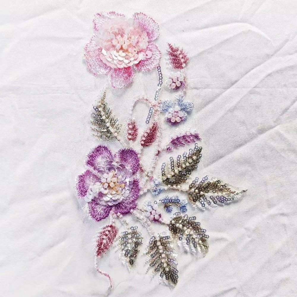 Sew on Embroidery Lace Parches Large Flower Flower Appliques Wedding Dresses