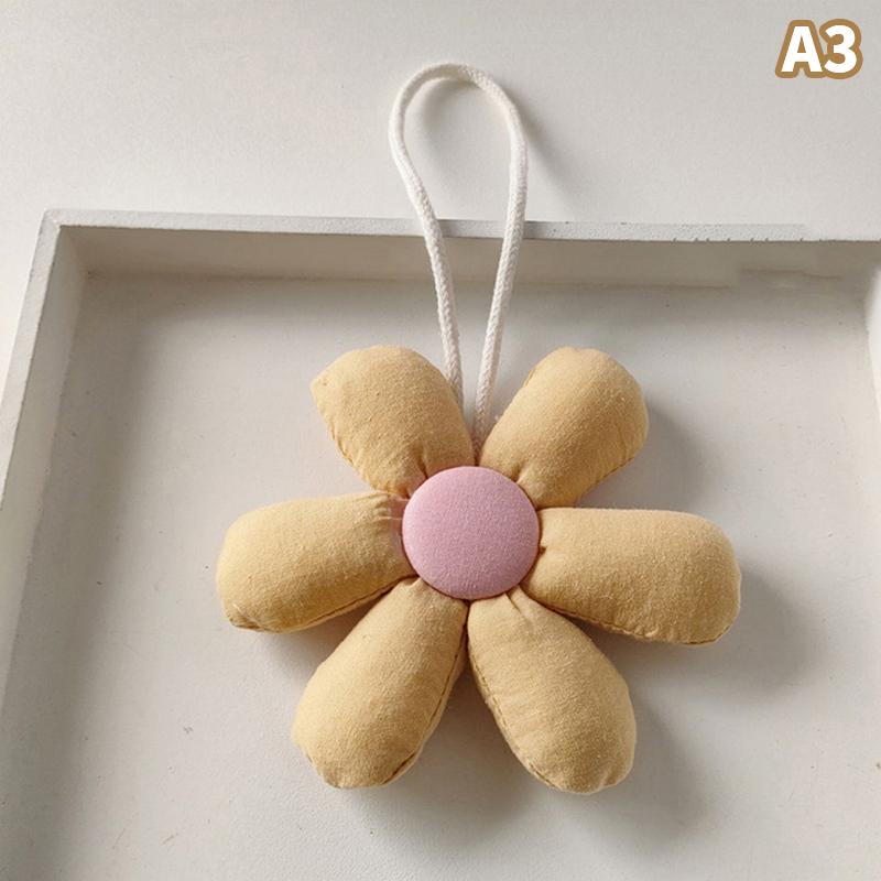 

Candy Color Fabric Flower Keychain Cute Floral Shape Keyrings For Girl Backpack Pendant Bags Decoration Accessories A3