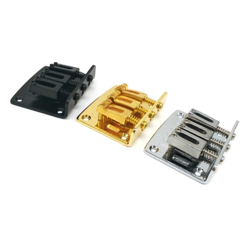 3-String Guitar Bridge with Screws & Wrench Fixed Top Load Guitar Tailpiece Guitar Fixed Bridge Hardtail Saddle Bridge