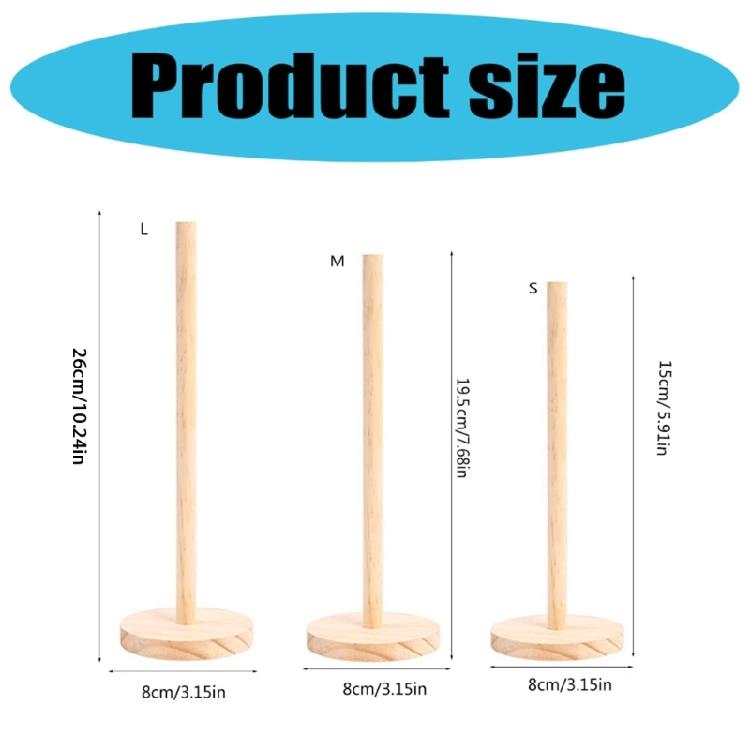 Elegant Wooden Hair Accessory Organiser Decorative Vertical Scrunchies Hair Bands Display Stand for Professional Use