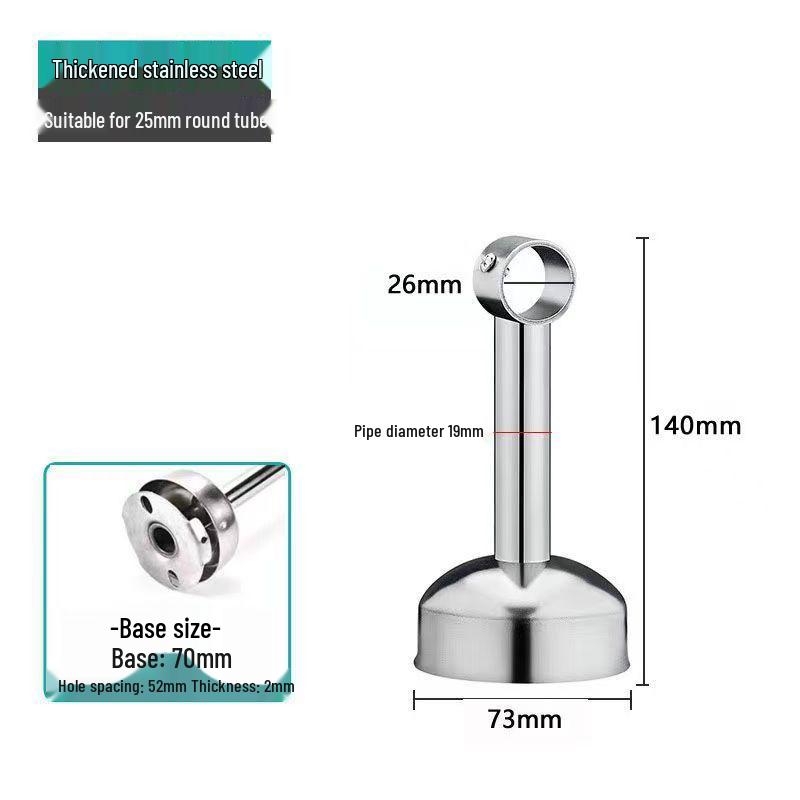 Extra Long Stainless Steel Ceiling Mount Drying Rod Bracket.