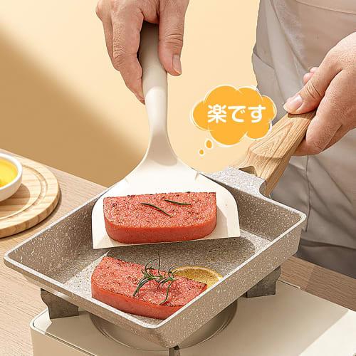 Heat-resistant Silicone Spatula, Spatula, Cooking Tool, Turner, for Frying Omelets and Omelet Pans, Set of 2, Red