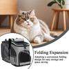 Cat Carrier Soft-Sided Expandable Foldable Cat Bag Breathable Pet Backpacks For Car Flight Vet Visit Grooming Camping Trip
