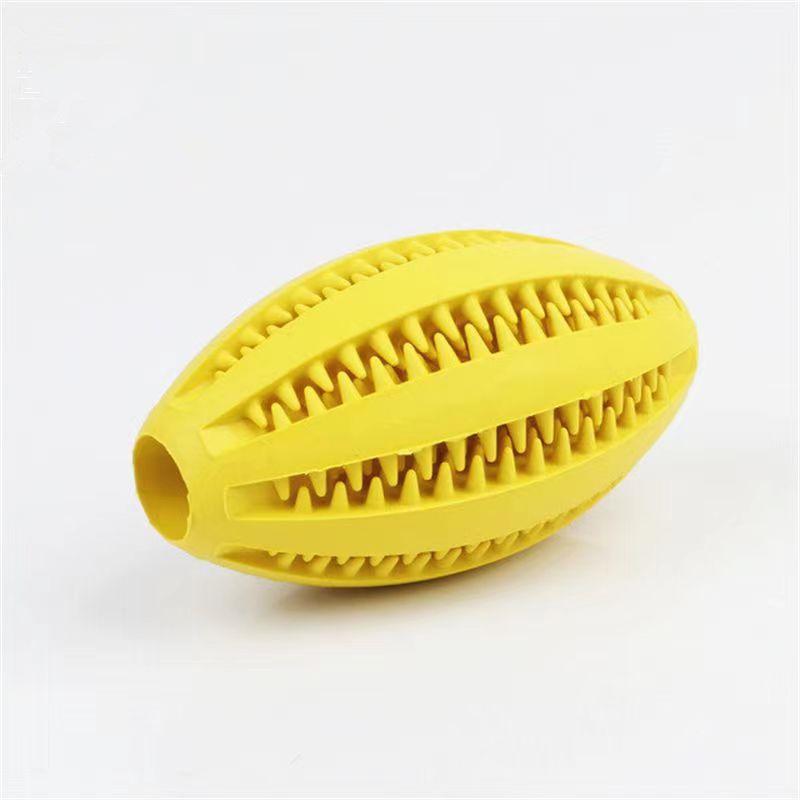 

Эластичный колючий мяч для регби для чистки зубов и тренировки собаки, устойчивый к укусам дизайн с функцией выдачи корма 9 cm жёлтый