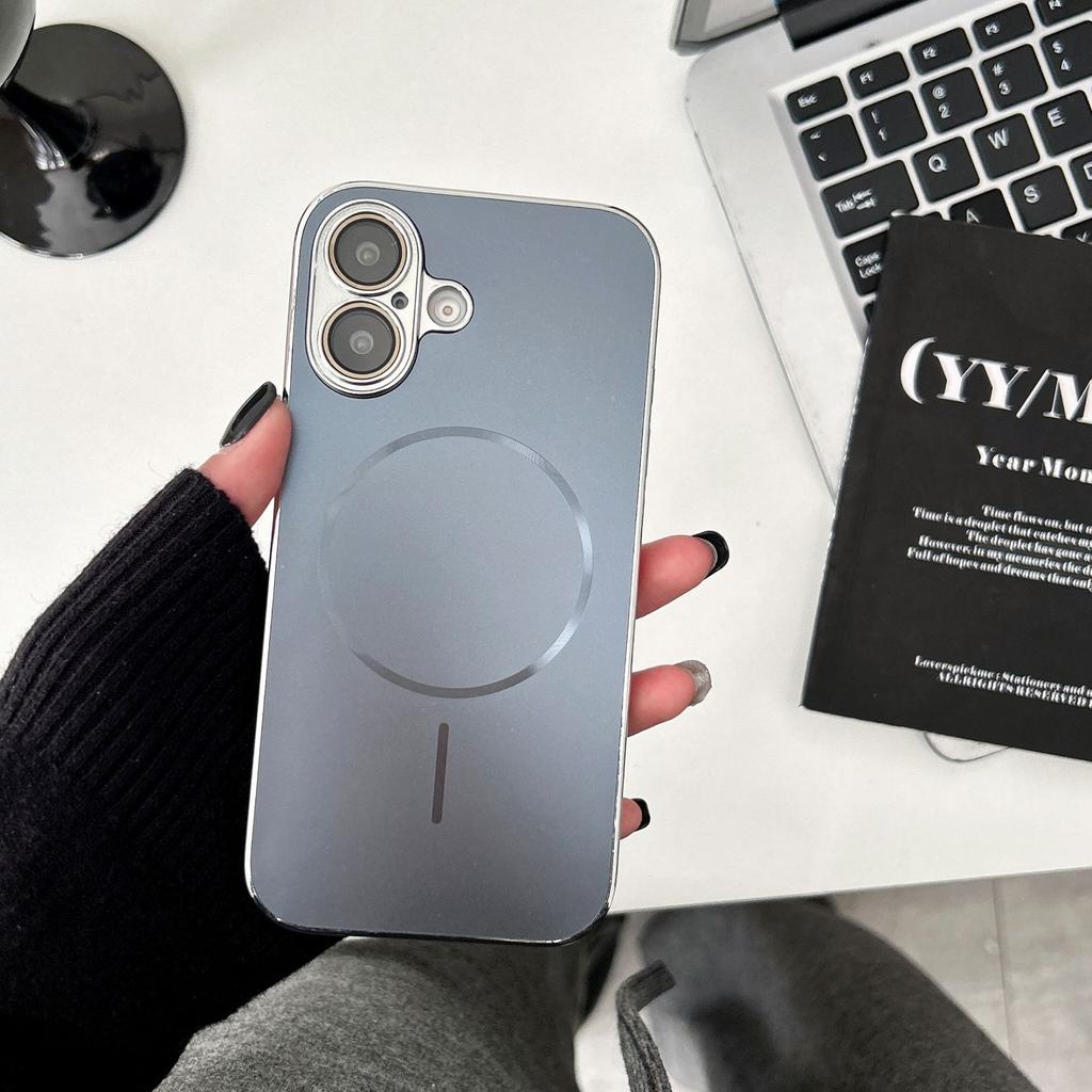 Fine-ring Magnetic Electroplated Phone Cases Are Suitable for Apple 14promax Protective Cases and Iphone15plus Shells