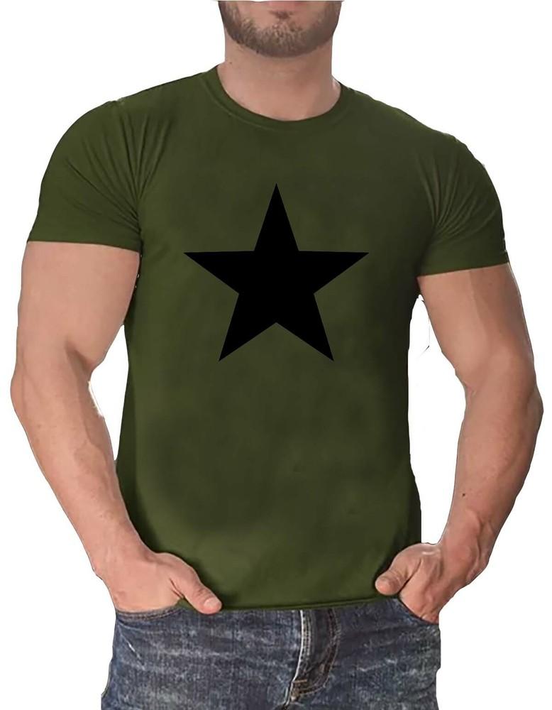 

Star Print Round Neck Casual TShirt Stars Fathers Day Gift Che Fashion Top Unisex T-Shirt S