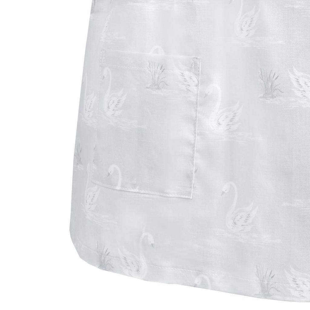 COLORFUL CANDY STYLE LAURA ASHLEY Short Sleeve Smock Swans Stylish Short Sleeve Kindergarten Elementary School Calligraphy Art N1343923 (120-130cm)