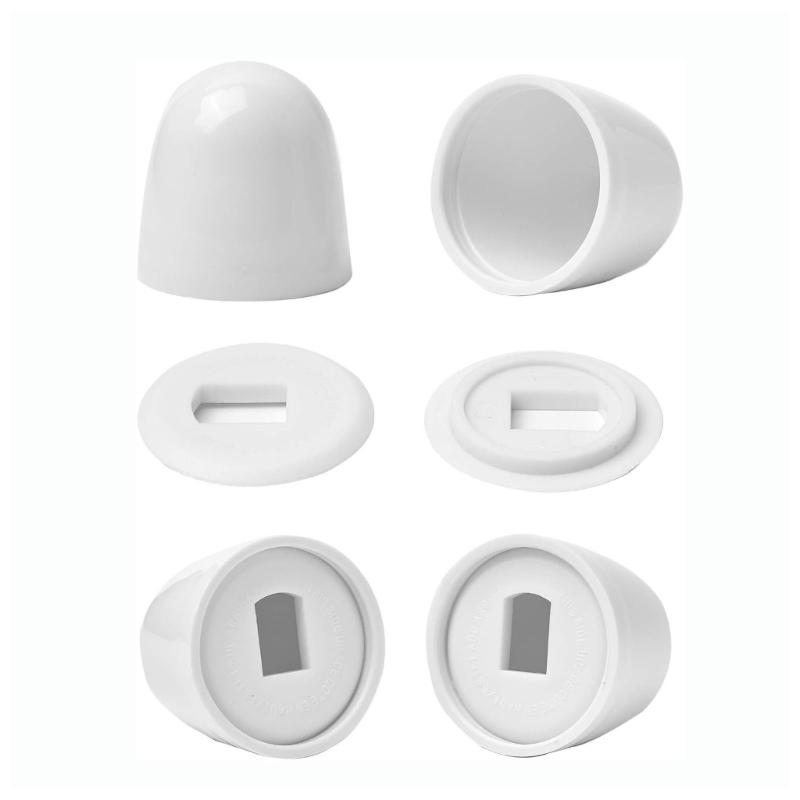 8PCS Plastic Toilet Seat Bolt Cover Caps Unsightly Fixtures For Modern Bathroom Aesthetics