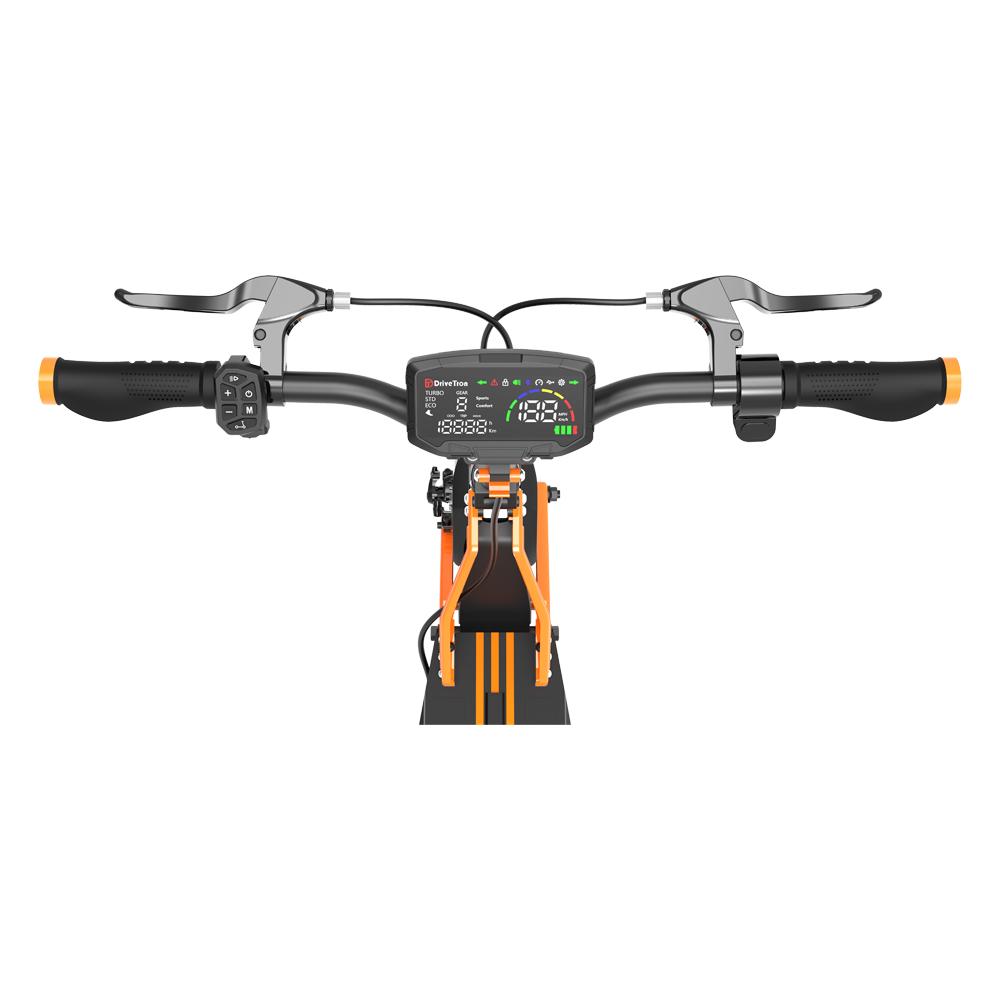 Skládací elektrokolo DriveTron DT10 1000W s duálním motorem | Baterie 48V 20,8Ah | Dojezd 80 km | 10" pneumatiky pro městskou dopravu