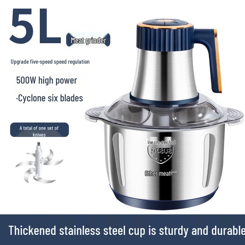 Stainless Steel Multi-Functional Meat Grinder & Vegetable Processor with High Power
