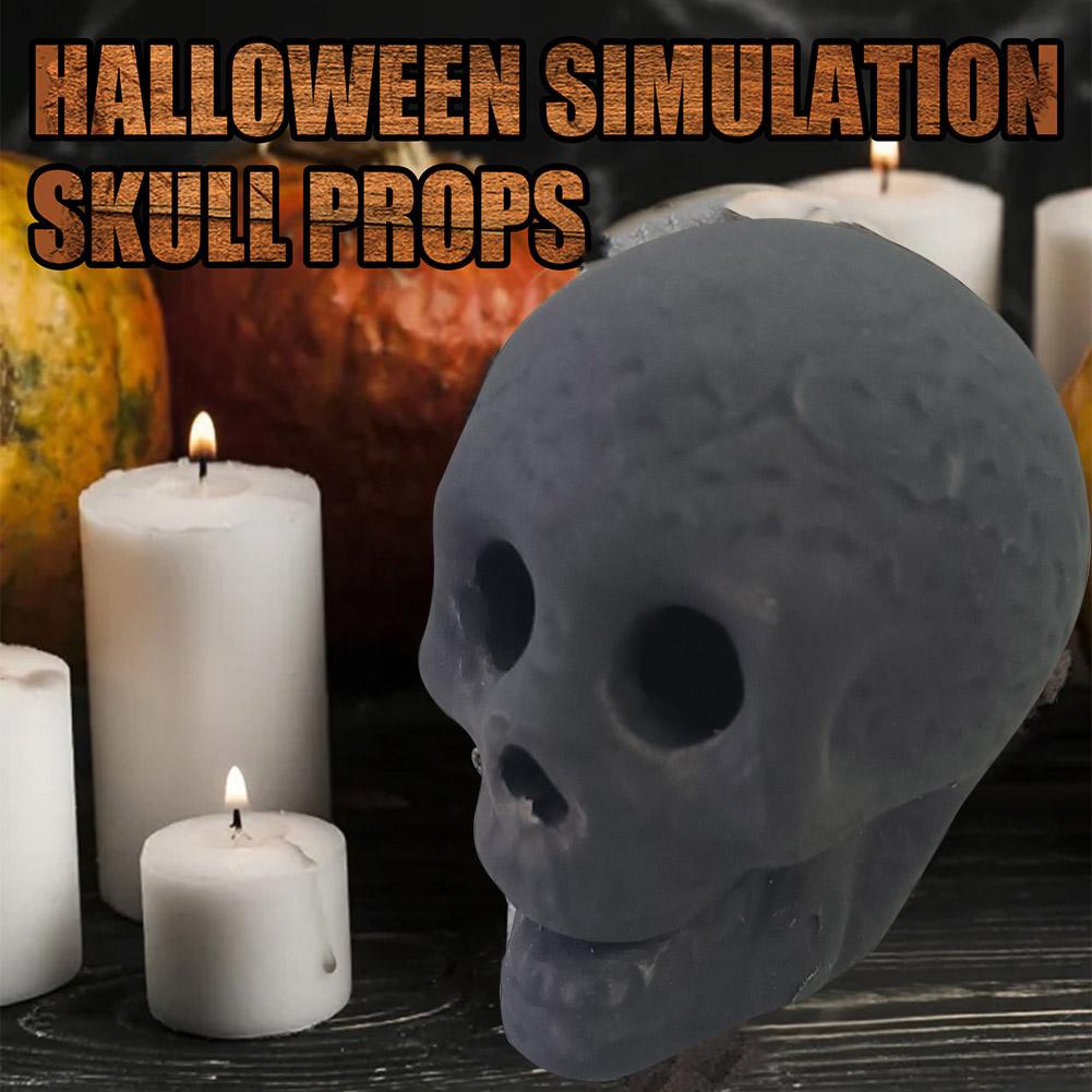 2Pcs Halloween Fireplace Skeleton Fireplace Burn Skeleton Festive Supplies Ceramic Fire Pit Skull Party Ornament Decor Prop Gift