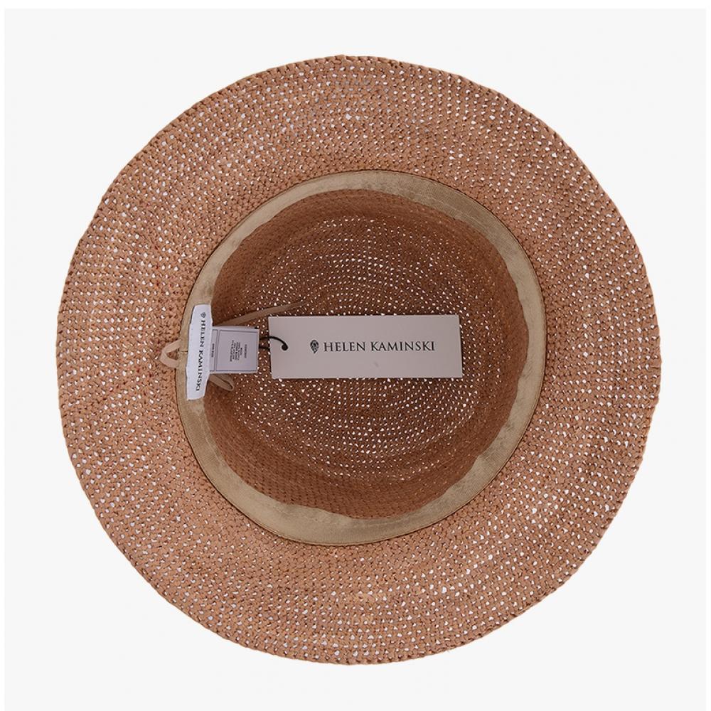 Helen Kaminski Villa 6 Nuga Tropical Metal Logo Cloche Bucket Hat Hat50136