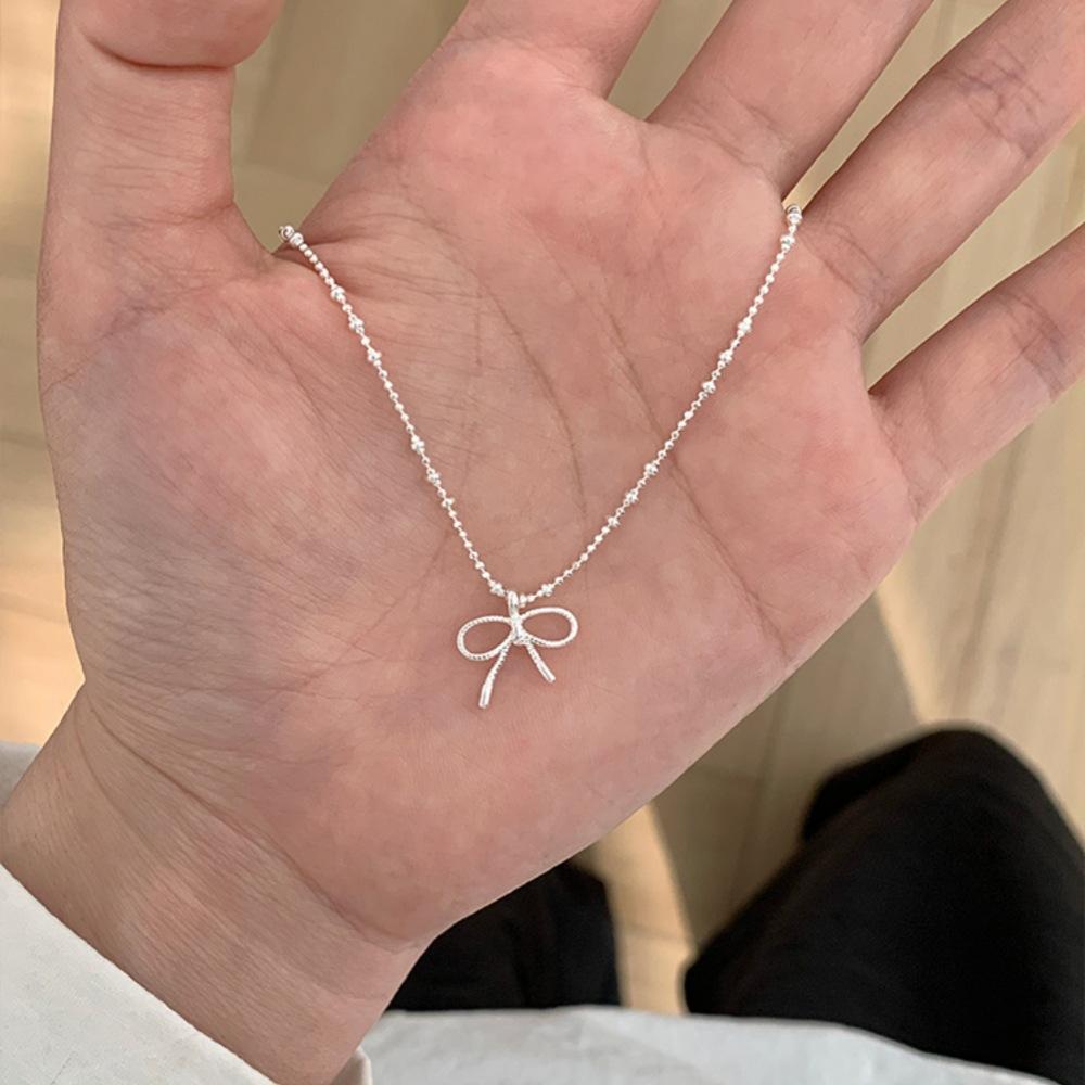 Корейская версия веревочный бант ожерелье неправильная шейная цепочка цепочка на ключицу