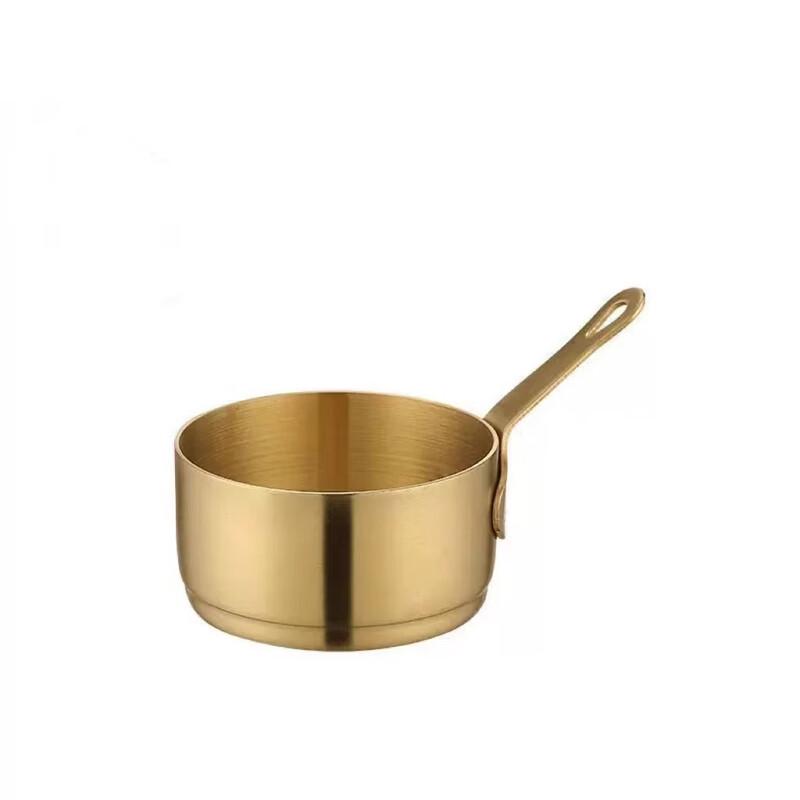

ZISIZ Gold Stainless Steel Dipping Sauce Cups with Handle, Set of 3