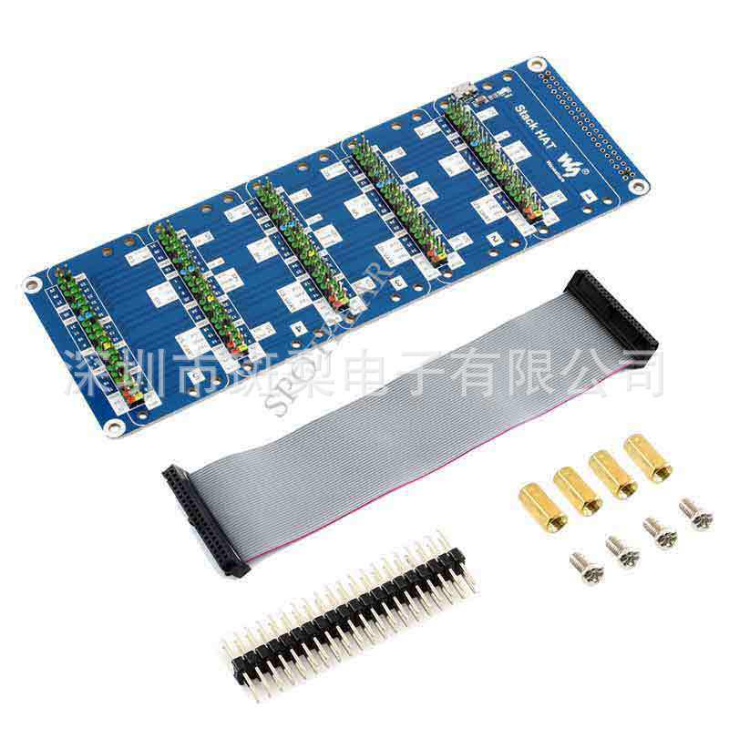 Raspberry Pi Expansion Board: Direct Plugin Interface, 5x 2×20 Pin Headers, USB External Power Support.