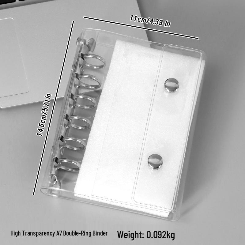 M5 Transparent PVC Binder Cover for A6/A7 Photocards & Stickers