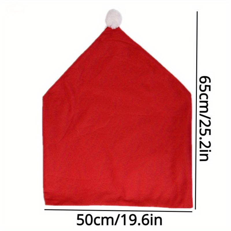 2/4/6ks vánoční dekorace potahy na židle, vánoční čepice na křeslo se sněhovou vločkou Santa Claus Red Hat, sady potahů na kuchyňské jídelní židle