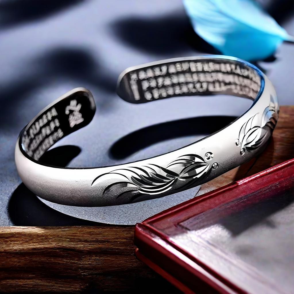 Pure Silver S999Bracelet Sterling Silver Bracelet Women's Open Bracelet The size can be adjusted freely A holiday gift for mom