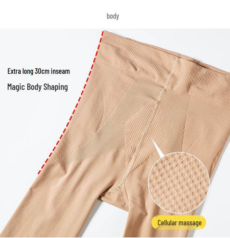 Jesienno-zimowe czarne wyszczuplające nylonowe legginsy aksamitne z kontrolą brzucha