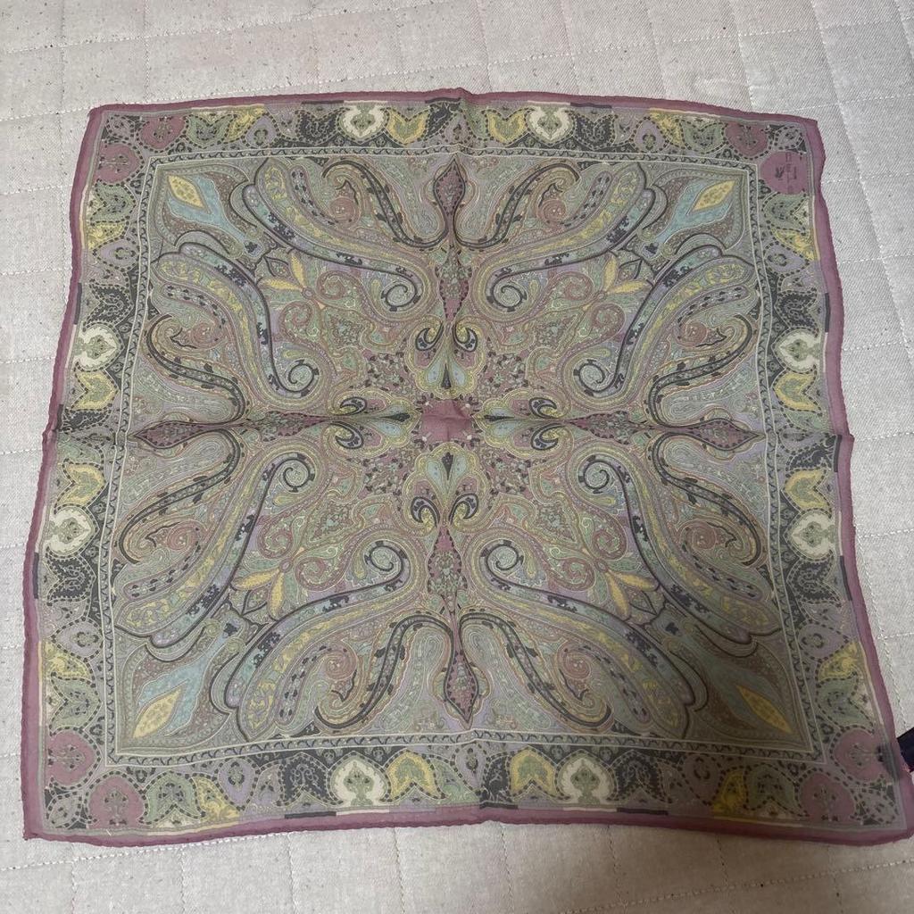 Used Etro Paisley Pattern Mini Scarf, Excellent Condition, 42cm