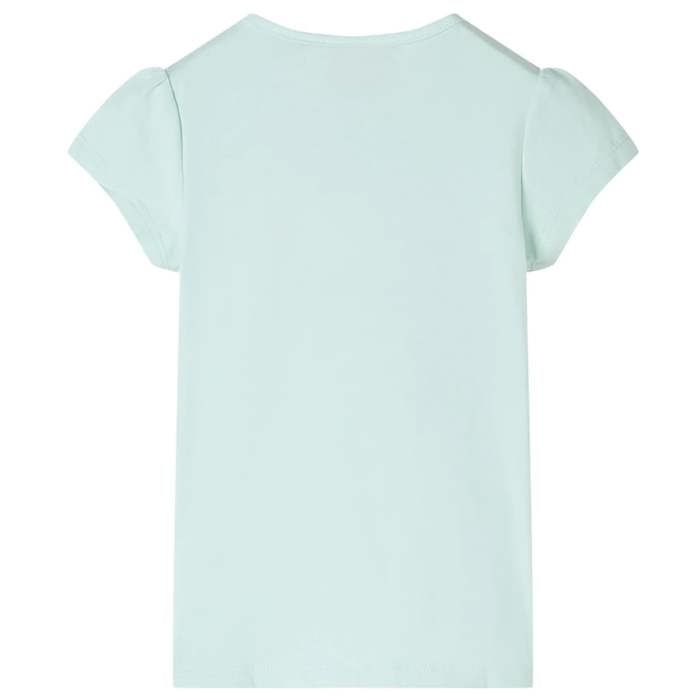 T-shirt pour enfants à mancherons menthe clair 92/104/116/128/140