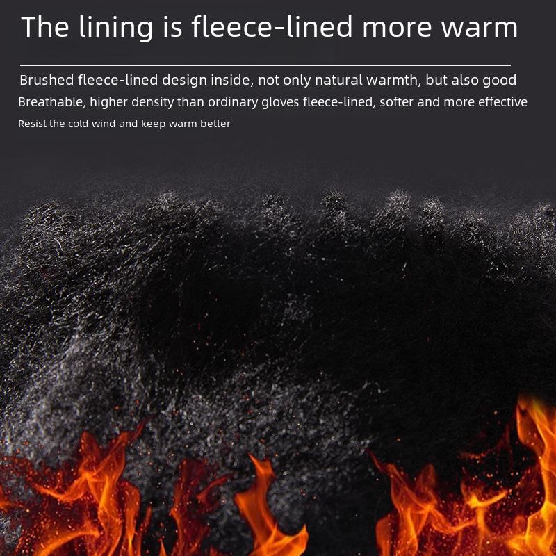 2023 Men's Touchscreen Warm Cycling Gloves - Autumn/Winter, Thick Knit, Plus Velvet