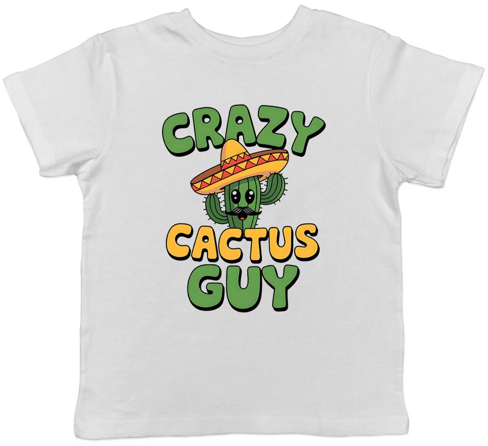 Crazy Cactus Guy Desert Sand Plant Mexican Kids T-Shirt Boys Girls Gift 100