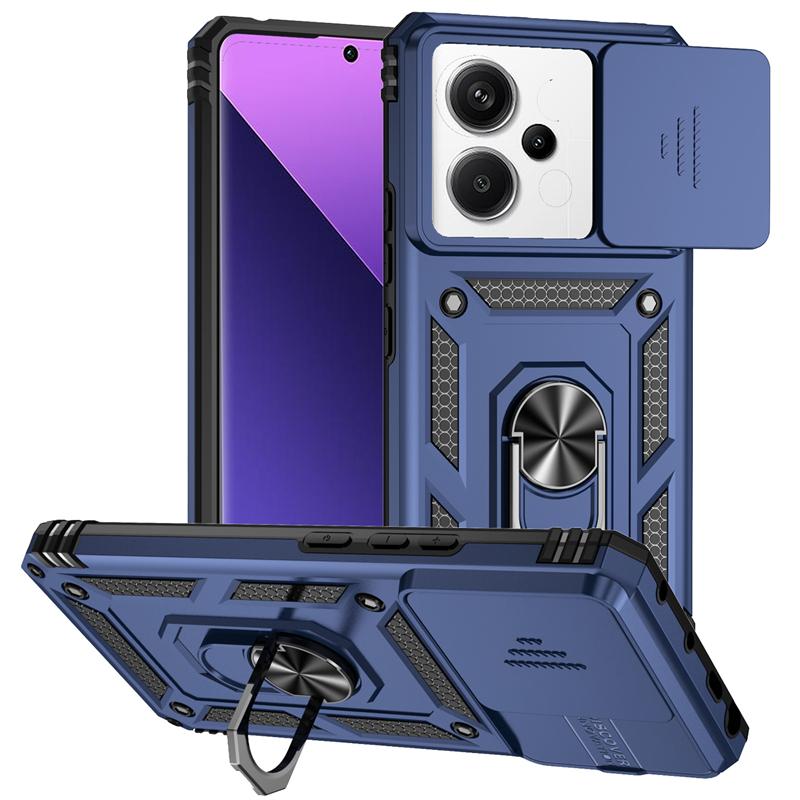 Full Cover For Xiaomi Poco X6 5G Case For Poco X6 5G Anti-knock Push Window Magnetic Phone Holder Back Case For Poco X6 5G Case