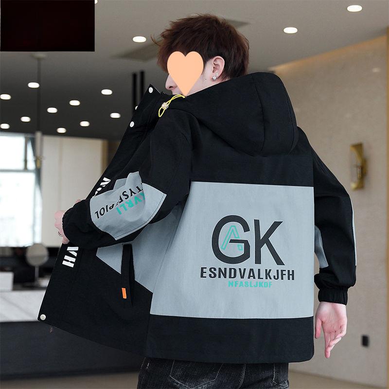 Spring and Autumn Jackets for Men and Teenagers Korean Style Fashion Trend Workwear Casual Tops