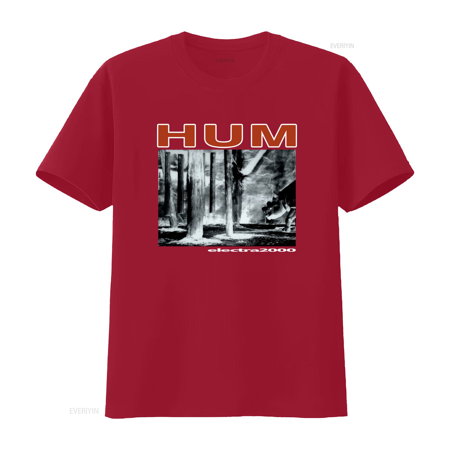 

Hum Electra 2000 Vintage Style T Shirt Unique Print for Rock Fans vintage Washed Comfortable Versatile Stylish Soft fashion S