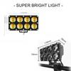 1/2 Pcs 8 Lens Auxiliary Motorcycle Spotlight Working Fog Lights Headlight Driving Spot Lamp - 32W/9-80V