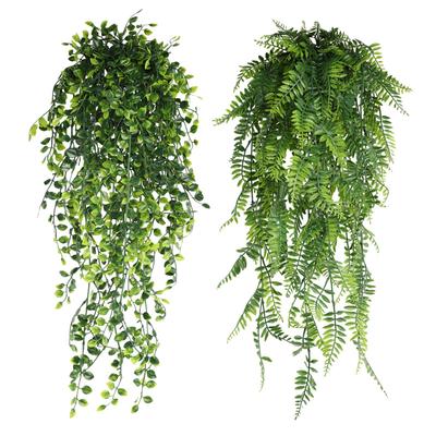 Kurze Rattan-Rebe zum Aufhängen, Wanddekoration, Blume, falsche grüne Pflanze, geflochten, Schildkrötenrücken, persisches Blatt, Simulation, Rattan-Wandbehang