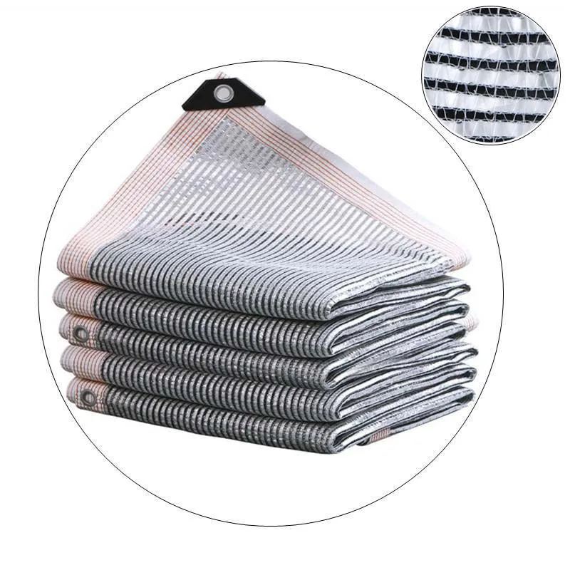 

55%~99% Shading Anti UV Aluminum Foil Sun Shade Net Garden Swimming Pool Car Shed Camping Outdoor Sun Shelter Sail Canopy Cover 1x1m