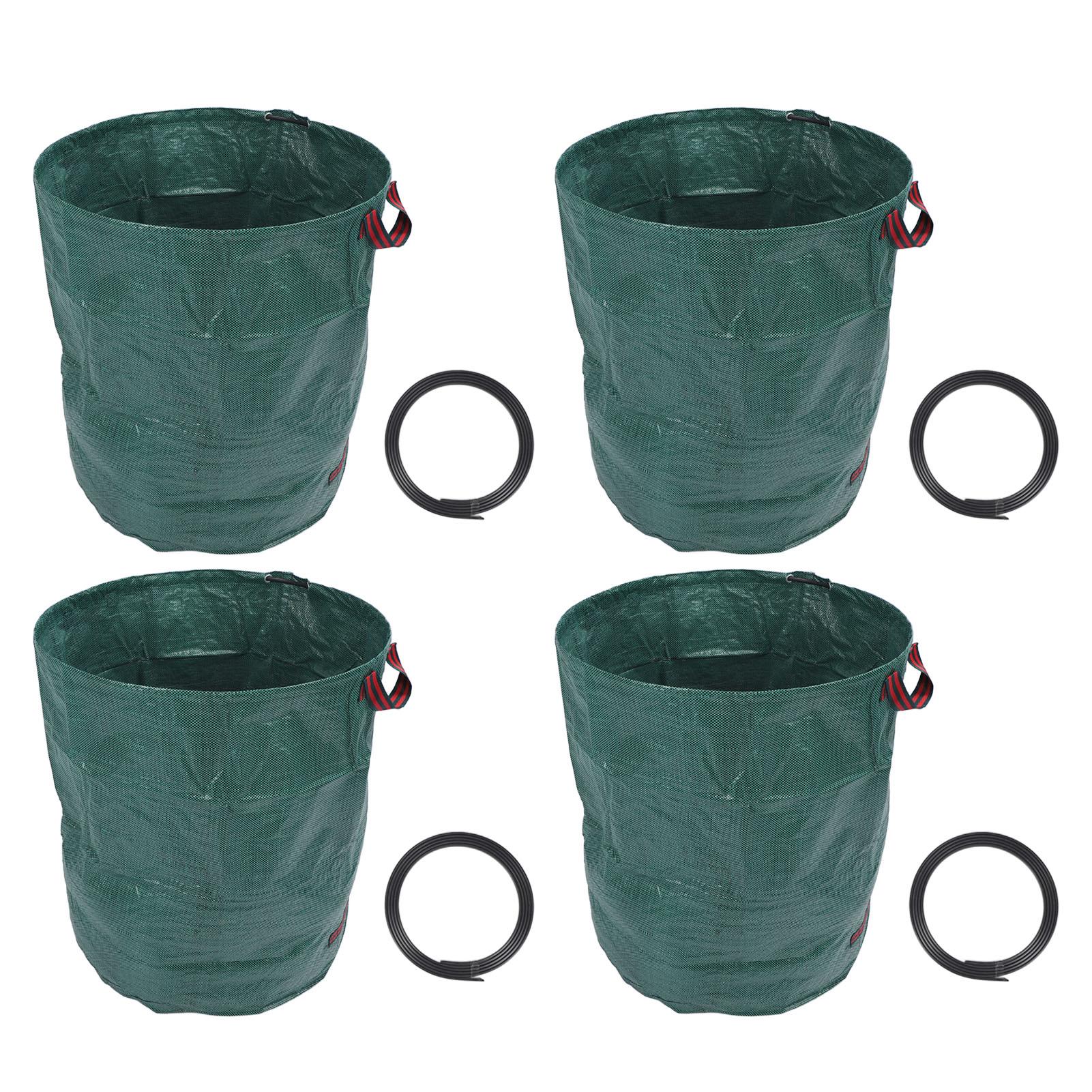 

4PCS Garden Leaf Bag PP Large Capacity Reusable Yard Garbage Storage Container Bag 500L(86x86cm