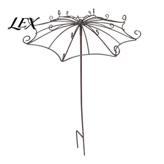 Heavy Duty Iron Support for Clematis Vintage Umbrella Garden Trellis, Metal Climbing Plant Support, Shape Patio Trellis Ivy Vines Roses Clematis,