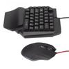One Handed Keyboard Mouse Combo RGB Color Backlit Ergonomic Design 39 Key Gaming Keyboard 4 Level DPI Adjustable Mouse