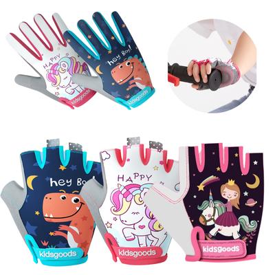 Guantes de ciclismo para niños, de medio dedo, para patinar, para bicicleta de montaña, guantes deportivos para niños y niñas