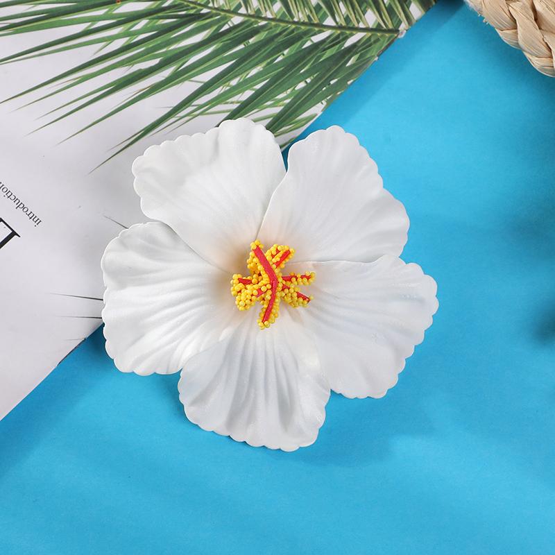 5Pcs 10CM Hawaiian Flower Hair Clip Summer Beach Birthday Party Decoration Wedding Gift Artificial Flower Girls Hair Accessories