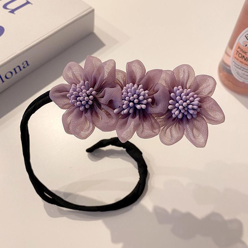 Hairstyle Making Long Tool Sweet Hair Braide Rope Hairbands Korean Accessories Women Elegant Bud Chiffon Flower Maker Maruko LS