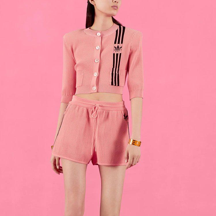 Gucci X Adidas Cropped Cardigan Pink 693785-XKCDQ-5951