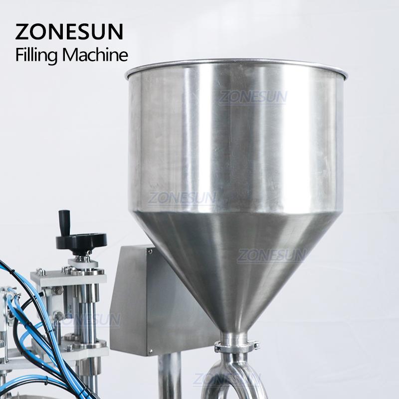 ZONESUN ZS-AFC4 Liquid Squeeze Bottles Rotary 4 In 1 Juice Automatic Filling Capping Machine