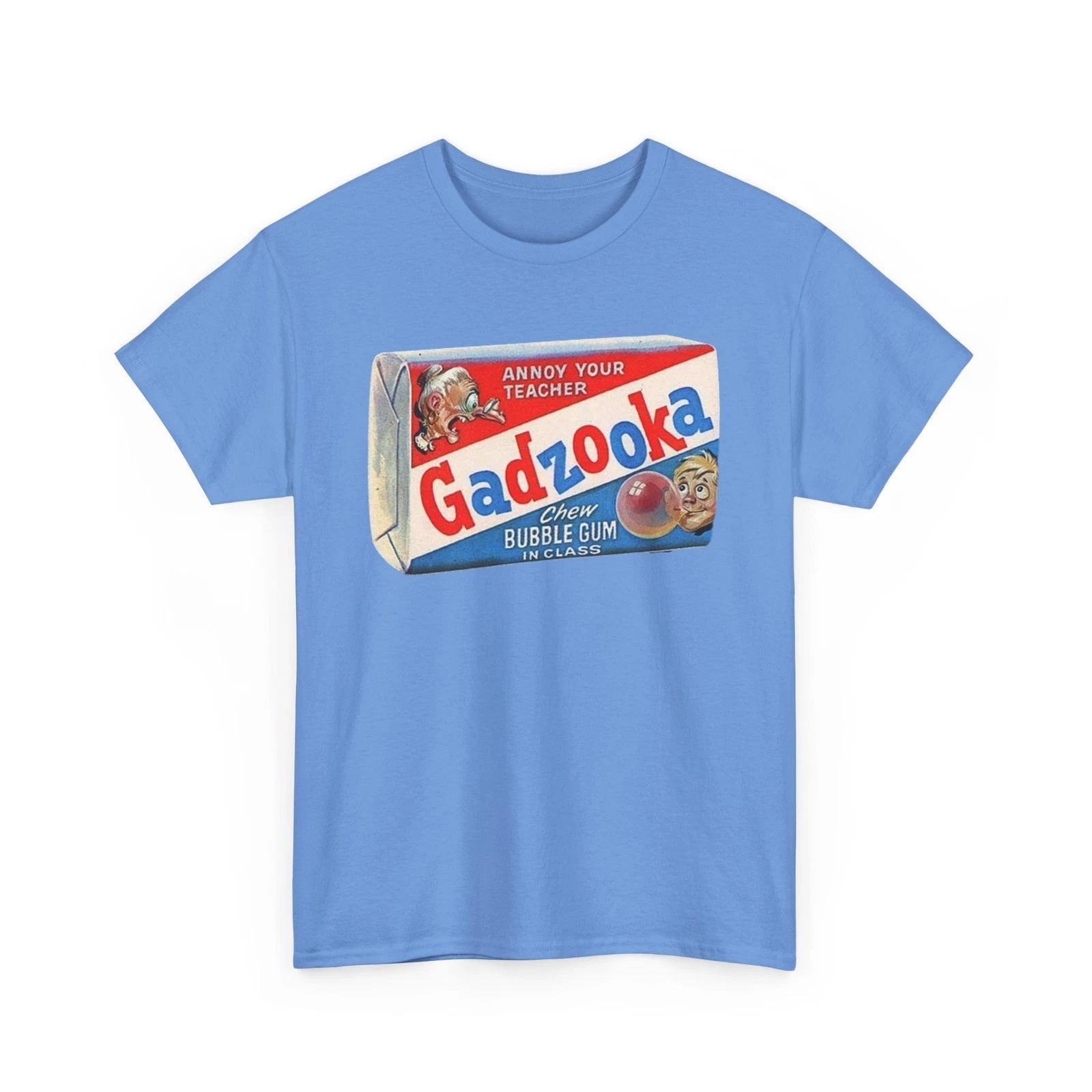 Wacky Packages Gadzooka Bubble Gum Printed T shirt Funny Bazooka Parody S