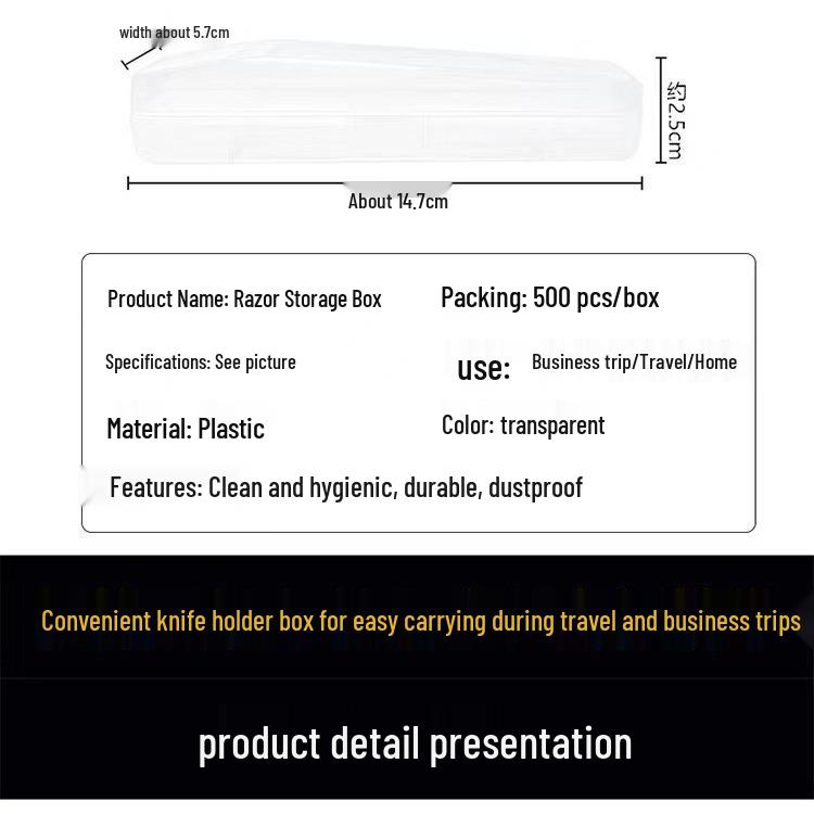 Travel Razor Storage & Holder Box for Knives and Razors