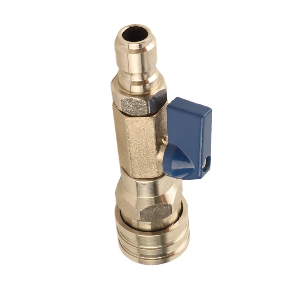 High Pressure Washer Stainless Steel   Valve 4500PSI 3/8 Inch Quick Connect Power Washer Hose Valve Patio Car Washing