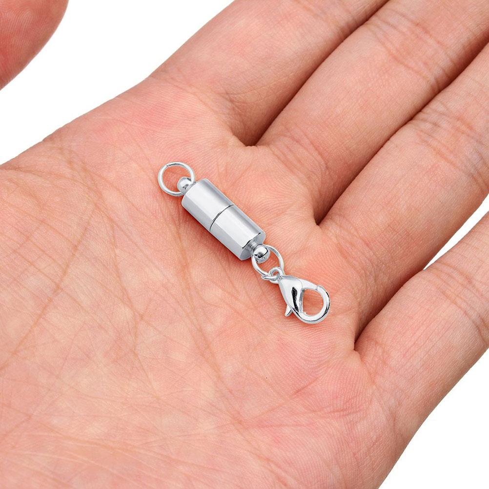 10 Pcs lot DIY Jewelry Findings Metal Strong Magnetic Clasps With Lobster Clasp For Necklaces Bracelets