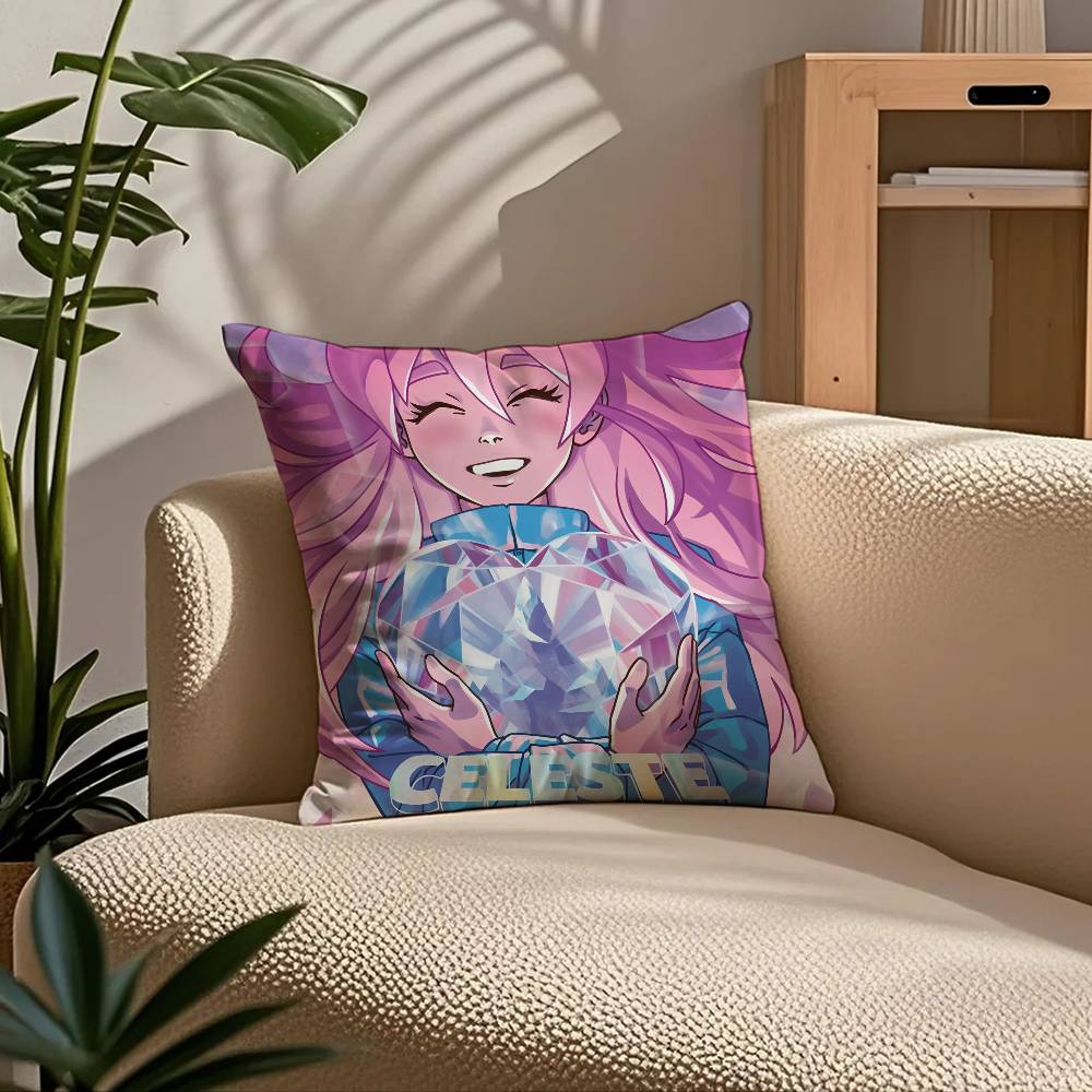 C-Celeste Game Funny Pillow Case Comfort Sofa Bed Silky elegant Invisible zipper Custom Decorative cushion cover