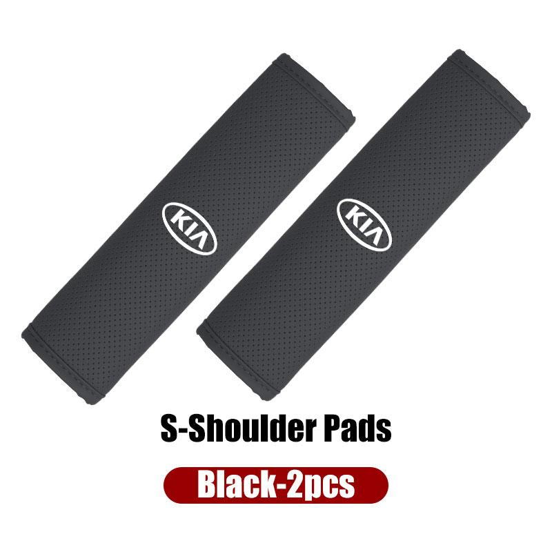 AAOI1 Car Leather Headrest Neck Pillow Seatbelt Shoulder Protection Pad Accessories For KIA K5 K2 Rio Optima Sportage Venga Sorento