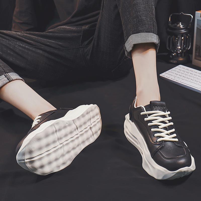 

Spring new shoes trend casual sports shoes running fashion single shoes little white shoes 44 чёрный