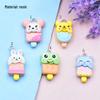 Resin Cartoon Animal Popsicle Charms: Frog, Bear, Rabbit - DIY Jewelry Accessories